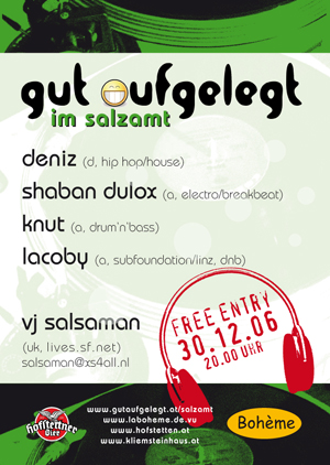 gut aufgelegt im Salzamt Plakat